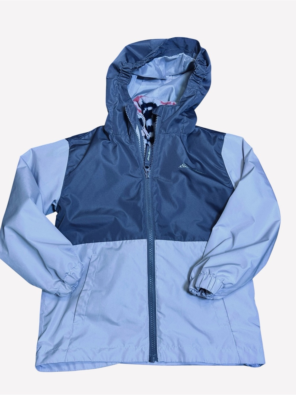 Eddie Bauer girls 3 in 1 jacket fleece liner size XS 5/6 zip up windbreaker coat